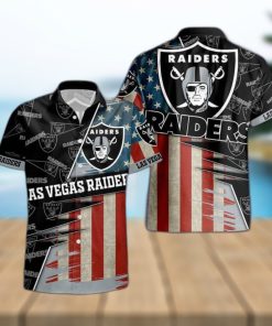 Las Vegas Raiders American Flag Logo Hawaiian Shirt Vacation Gift For Men And Women Gift