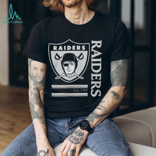 Las Vegas Raiders Black Wordmark Logo Tri Blend Shirt