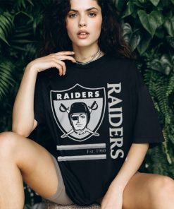 Las Vegas Raiders Black Wordmark Logo Tri Blend Shirt