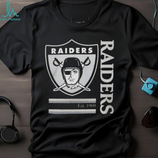 Las Vegas Raiders Black Wordmark Logo Tri Blend Shirt