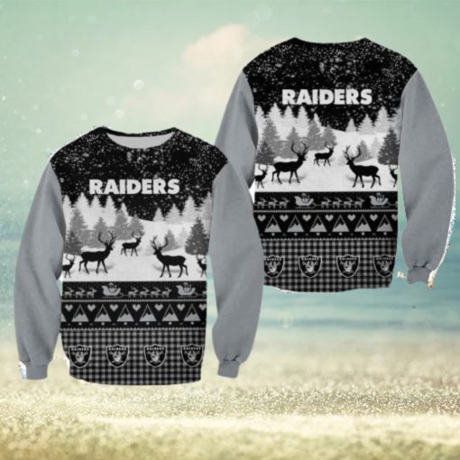 Las Vegas Raiders Casual Christmas Sweatshirt Sweater 3D Gift For Fans