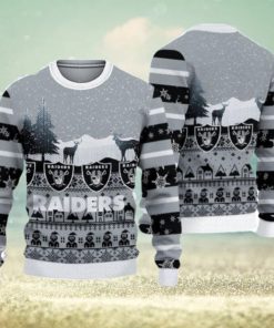 Las Vegas Raiders Casual Ugly Christmas Sweater 3D Gift For Fans