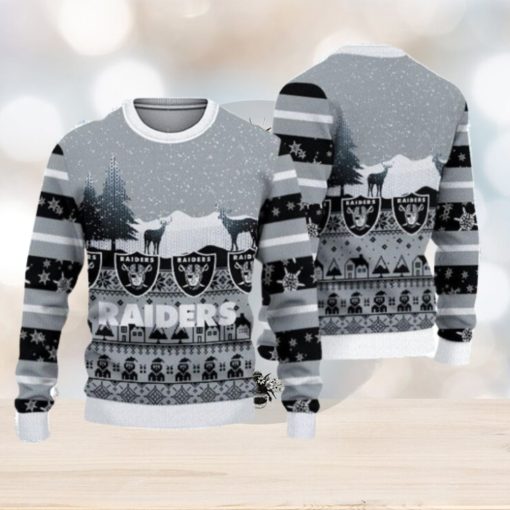 Las Vegas Raiders Casual Ugly Christmas Sweater 3D Gift For Fans