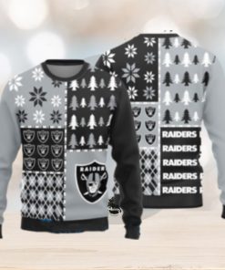 Las Vegas Raiders Christmas Pattern Ugly Christmas Sweater Christmas Gift