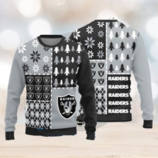 Las Vegas Raiders Christmas Pattern Ugly Christmas Sweater Christmas Gift