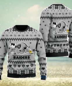 Las Vegas Raiders Cute Snoopy Football Helmet Ugly Christmas Sweater Cute  Christmas Gift - Limotees