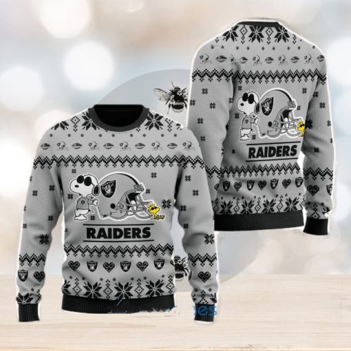 Las Vegas Raiders Cute Snoopy Football Helmet Ugly Christmas Sweater Cute Christmas Gift