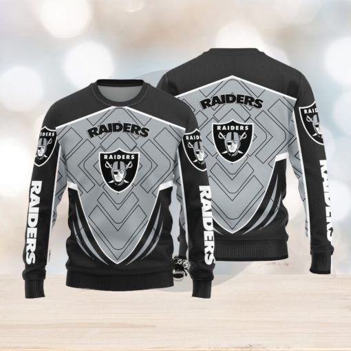 Las Vegas Raiders Knitted Ugly Christmas Sweater AOP Gift For Men And Women  - Limotees