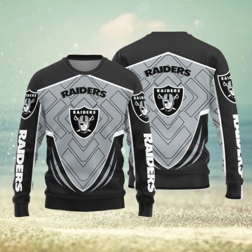 Las Vegas Raiders Knitted Ugly Christmas Sweater AOP Gift For Men And Women