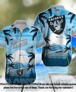 Las Vegas Raiders NFL Classic 3D Hawaiian Button Shirt