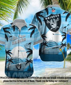 Las Vegas Raiders NFL Classic 3D Hawaiian Button Shirt