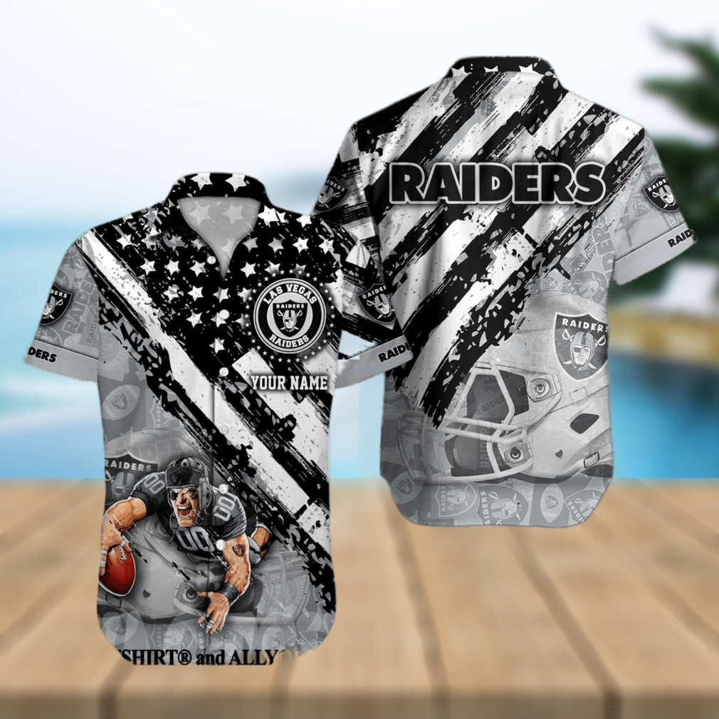 Las Vegas Raiders Hawaiian Shirt NFL Football Custom Name For Men