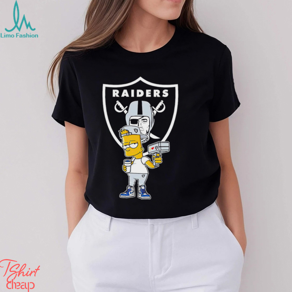 Las Vegas Raiders NFL X Bart Simpson cartoon shirt - Limotees