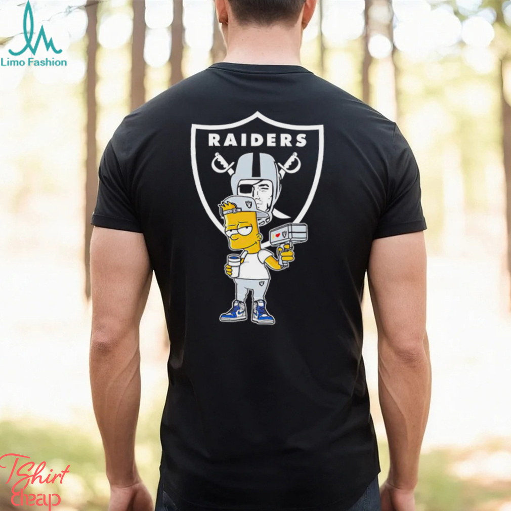 Las Vegas Raiders NFL X Bart Simpson cartoon shirt - Limotees