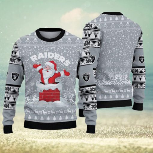 Las Vegas Raiders Ugly Christmas Santa Claus Xmas Sweater Savior Gift Mens Women