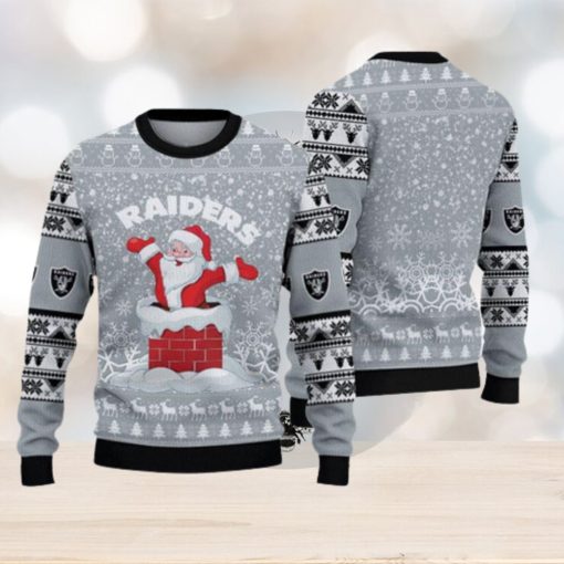 Las Vegas Raiders Ugly Christmas Santa Claus Xmas Sweater Savior Gift Mens Women