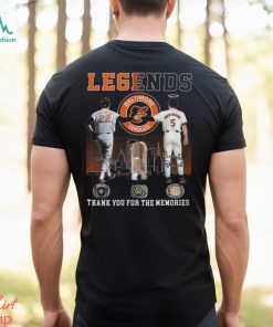 Legends Baltimore Orioles Palmer And Robinson Thank You For The Memories T Shirt