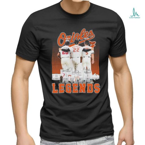 Legends Jim Palmer Brooks Robinson And Frank Robinson Baltimore Orioles Signatures Shirt