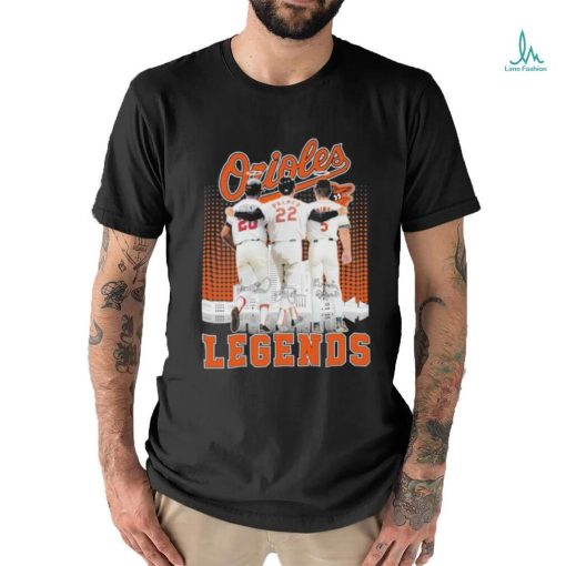 Legends Jim Palmer Brooks Robinson And Frank Robinson Baltimore Orioles Signatures Shirt