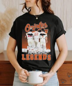 Legends Jim Palmer Brooks Robinson And Frank Robinson Baltimore Orioles Signatures Shirt