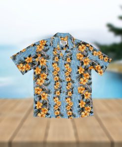 Lei of Aloha Blue Cotton Poplin Men s Hawaiian Shirt