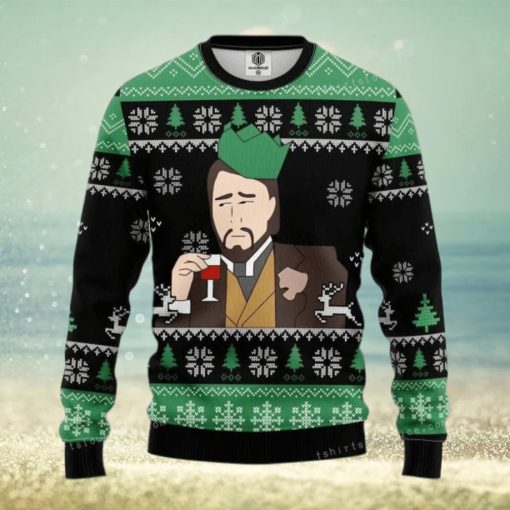 Leonardo Dicaprio Drinking Meme Womens Ugly Sweater