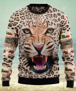 Leopard Cute Face Ugly Christmas Sweater Thankgiving Gift Men Women