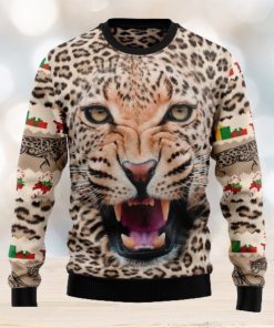 Leopard Cute Face Ugly Christmas Sweater Thankgiving Gift Men Women