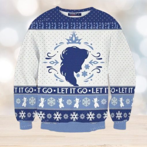 Let It Go Elsa Ugly Sweater Christmas Party