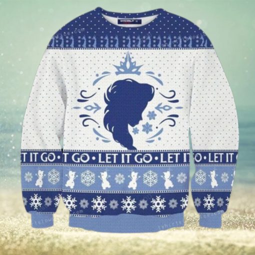 Let It Go Elsa Ugly Sweater Christmas Party