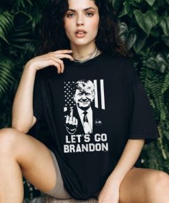 Let’s Go Brandon T shirt, Trump Flip Off Biden Tee, Donald Trump Shirt, Nascar Chant, Political, Joe Biden, Flip the Bird, Middle Finger