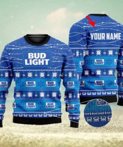 Light Line Personalized Bud Light Beer 3D All Over Printed Ugly Christmas Sweater Christmas Gift For Family