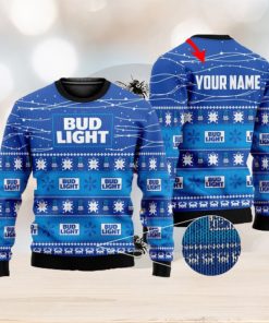 Light Line Personalized Bud Light Beer 3D All Over Printed Ugly Christmas Sweater Christmas Gift For Family