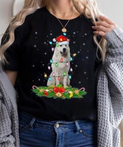 Lighting Xmas Santa Great Pyrenees Dog Christmas Unisex Shirt