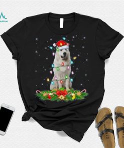 Lighting Xmas Santa Great Pyrenees Dog Christmas Unisex Shirt