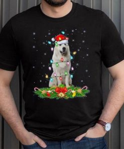 Lighting Xmas Santa Great Pyrenees Dog Christmas Unisex Shirt