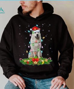 Lighting Xmas Santa Great Pyrenees Dog Christmas Unisex Shirt
