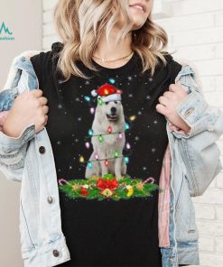 Lighting Xmas Santa Great Pyrenees Dog Christmas Unisex Shirt
