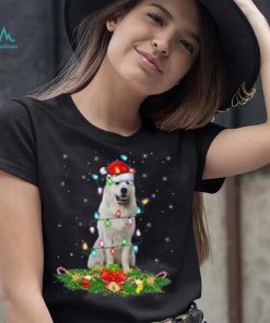 Lighting Xmas Santa Great Pyrenees Dog Christmas Unisex Shirt