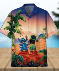 Lilo And Stitch Dancing On The Beach Hawaiian Shirt