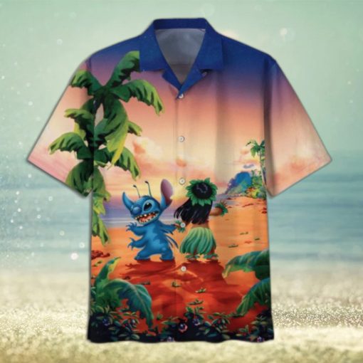 Lilo And Stitch Dancing On The Beach Hawaiian Shirt