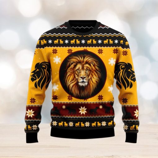 Lion Xmas Lion Lover Best Gift Ugly Christmas Sweater