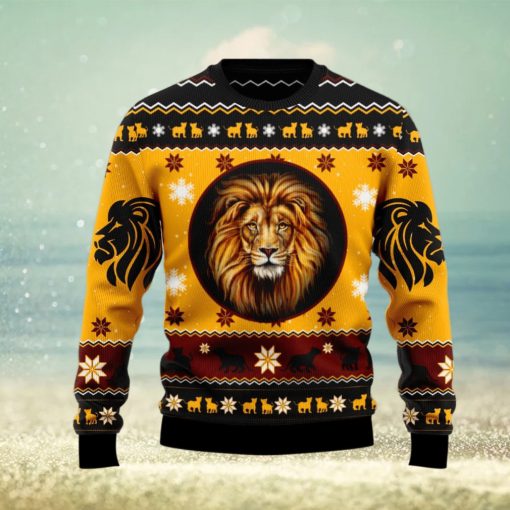 Lion Xmas Lion Lover Best Gift Ugly Christmas Sweater