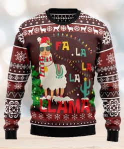 Llama Falalala Ugly Christmas Sweater Thankgiving Gift Men Women