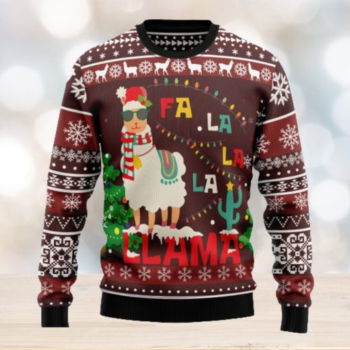 Llama Falalala Ugly Christmas Sweater Thankgiving Gift Men Women