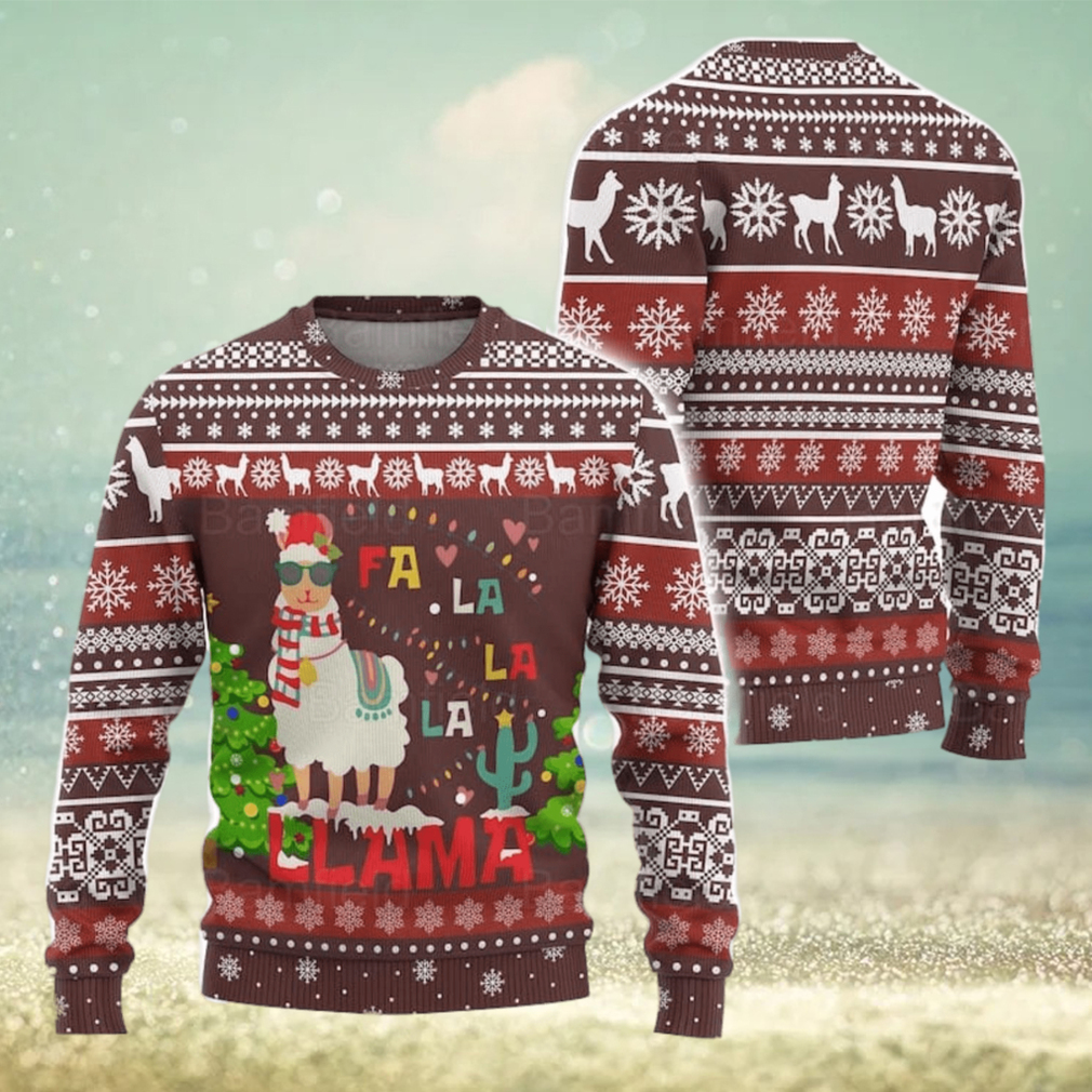 Ugly christmas sweater hot sale with llama