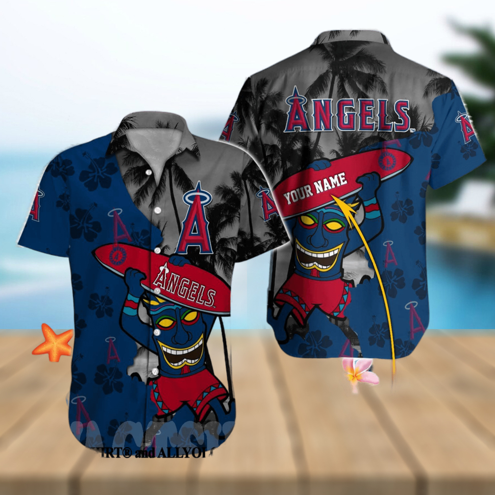 Los Angeles Angels Mlb Custom Name Hawaiian Shirt For Men Women Gift For  Fans