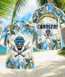 Los Angeles Chargers Skull Tropical Hawaiian Shirt