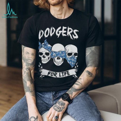 Los Angeles Dodgers For Life Skull Shirt