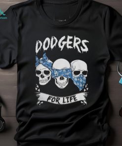 Los Angeles Dodgers For Life Skull Shirt